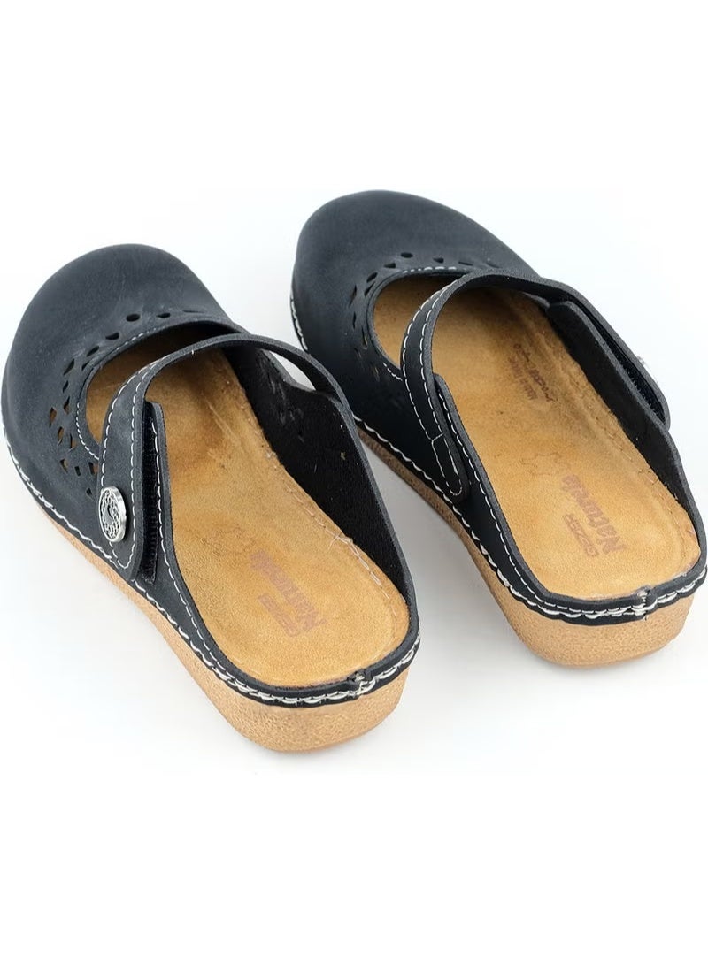 Gezer Summer Women's Insole Genuine Leather Velcro Slippers - Image 5